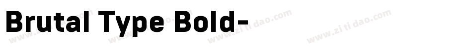 Brutal Type Bold字体转换